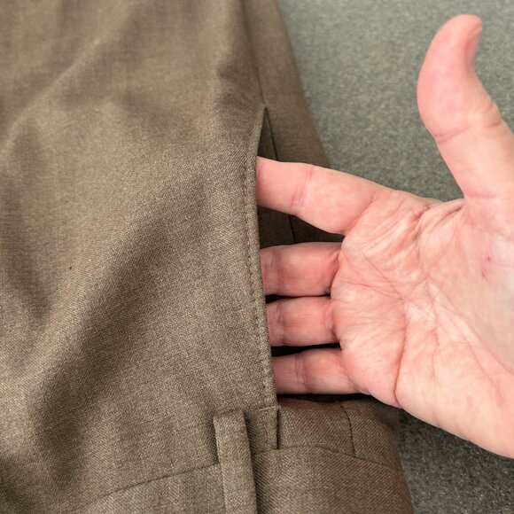 IZOD Men's Dress Pants - Brown - Size 40W/32L - Picture 5 of 10